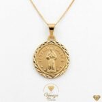 Colar com Medalha São Frei Galvão Folheado a Ouro 18k. - Imagem 4