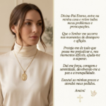 Colar com Medalha do Divino Pai Eterno Folheado a Ouro 18k.