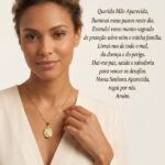 Colar com Medalha Nsra Aparecida Folheado a Ouro 18k.