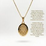 Colar com Medalha Divino Espirito Santo Folheada a Ouro 18k. - Imagem 3